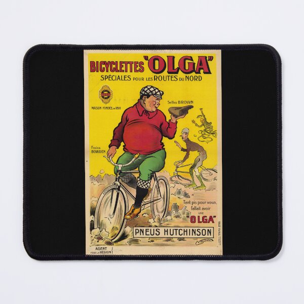 Item preview, Vintage Bicyclettes Olga Poster | Early 20th Century Style | Bold Colors & Humorous Advertising | Northern Roads Cycling Art designed and sold by artofuniverse.