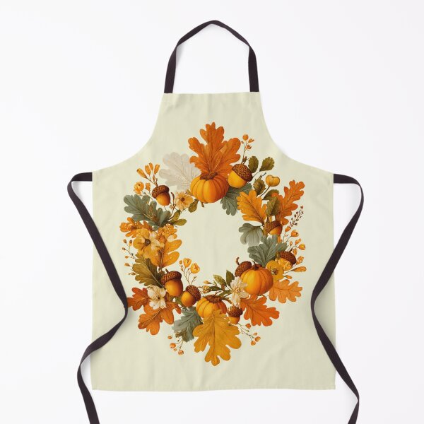 Item preview, Autumn wreath with pumpkins and acorns – Thanksgiving decoration illustration designed and sold by Meiersbeste.