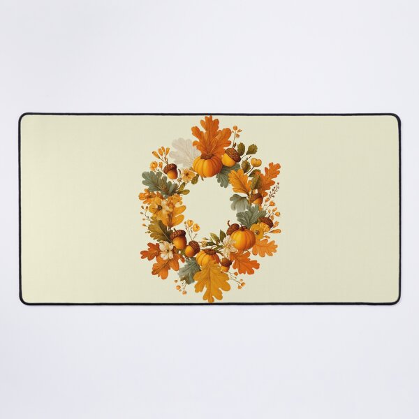 Item preview, Autumn wreath with pumpkins and acorns – Thanksgiving decoration illustration designed and sold by Meiersbeste.