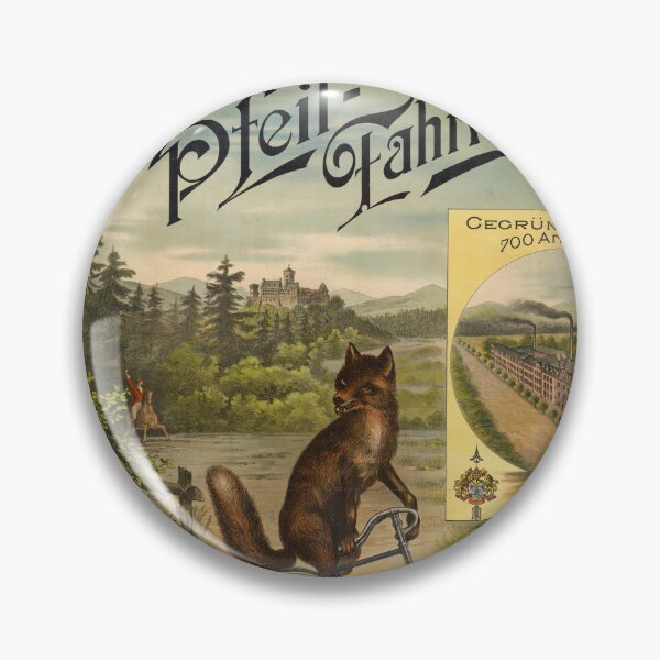 Item preview, Vintage Bicycle Art Print | Claes Pfeil Bicycle Poster | Art Nouveau Advertising | Fox on Bike | Whimsical Wall Decor designed and sold by artofuniverse.