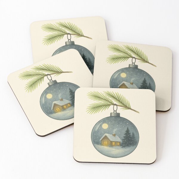 Item preview, Winter Cottage Bauble – Peaceful Watercolor Christmas designed and sold by Planthem.