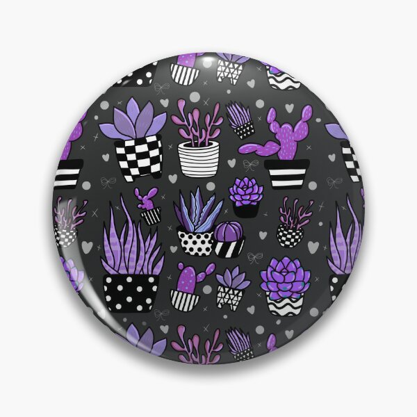 Item preview, Whimsical Purple Succulents – Checkerboard & Polka Dot Pot Pattern designed and sold by annebmeadows.