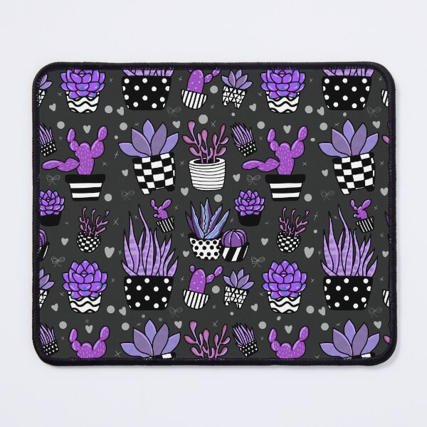 Item preview, Whimsical Purple Succulents – Checkerboard & Polka Dot Pot Pattern designed and sold by annebmeadows.