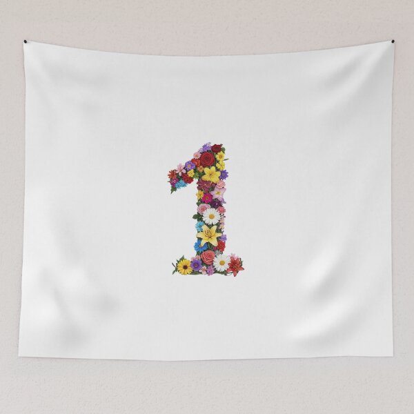 Item preview, one, first, initial, lucky number, auspicious number, sports team, Floral & Nature Love Art – Botanical Flowers, Blooming Garden, Nature Lover Gift, Peaceful Natural Design designed and sold by chipmuckdesignn.