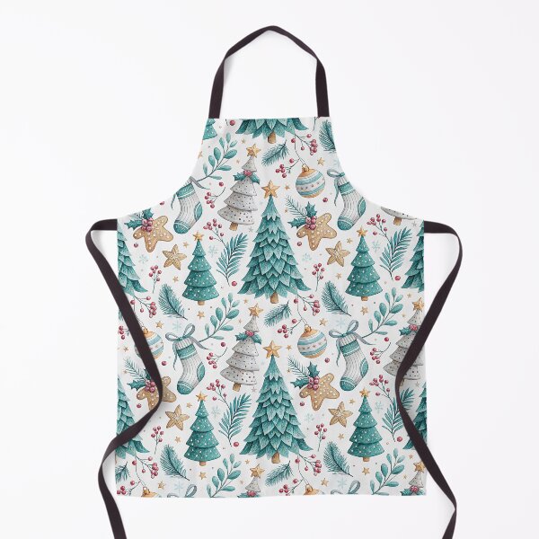 Item preview, A chic Christmassy pattern with teal blue and neutral colors designed and sold by Merrylands Artshop.
