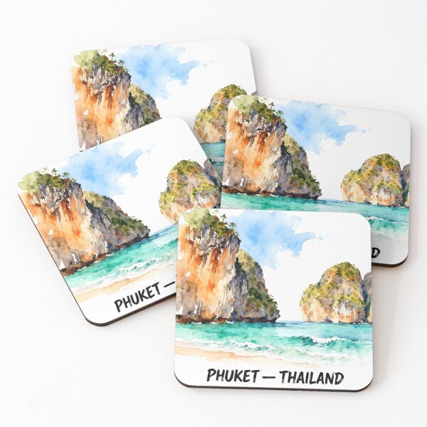 Item preview, Phuket, Thailand – Tropical Seaside Watercolor designed and sold by drchzak.