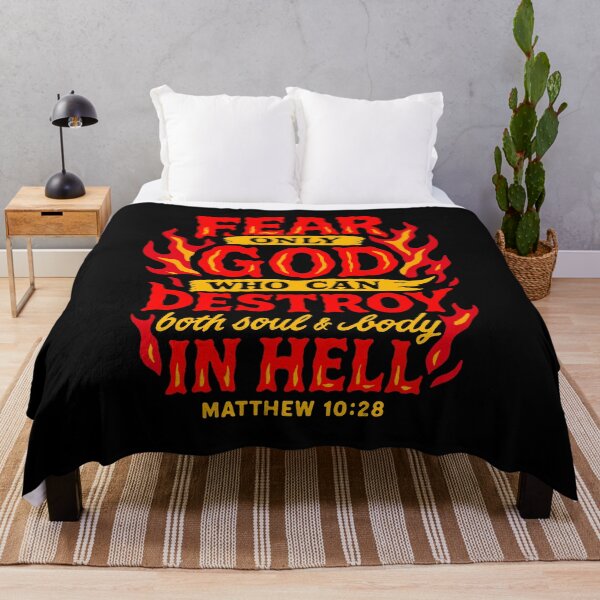 Item preview, Matthew 10:28 Fear Only God Who Can Destroy Both Soul And Body In Hell designed and sold by plushism.