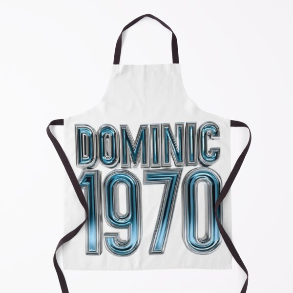 Item preview, Dominic 1970 Chrome Retro Typography Design designed and sold by AlexLineArt.