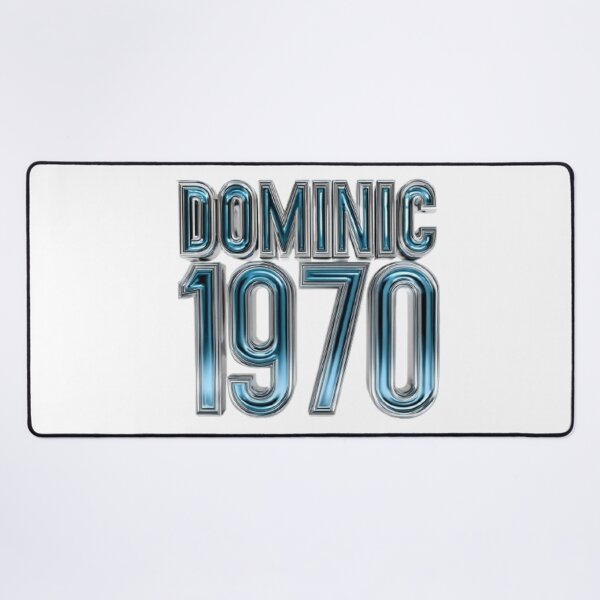 Item preview, Dominic 1970 Chrome Retro Typography Design designed and sold by AlexLineArt.