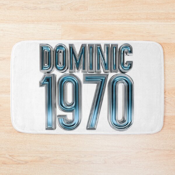 Item preview, Dominic 1970 Chrome Retro Typography Design designed and sold by AlexLineArt.