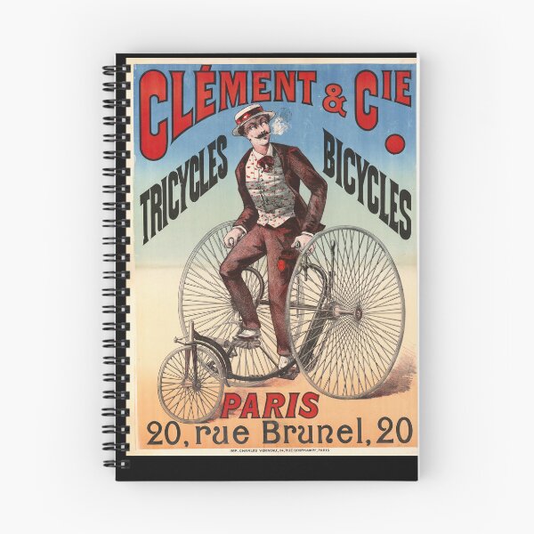 Item preview, Vintage Clément & Cie Bicycle Poster | Art Nouveau Style | Antique Cycling Decor | Elegant Man on Tricycle | Parisian Charm designed and sold by artofuniverse.