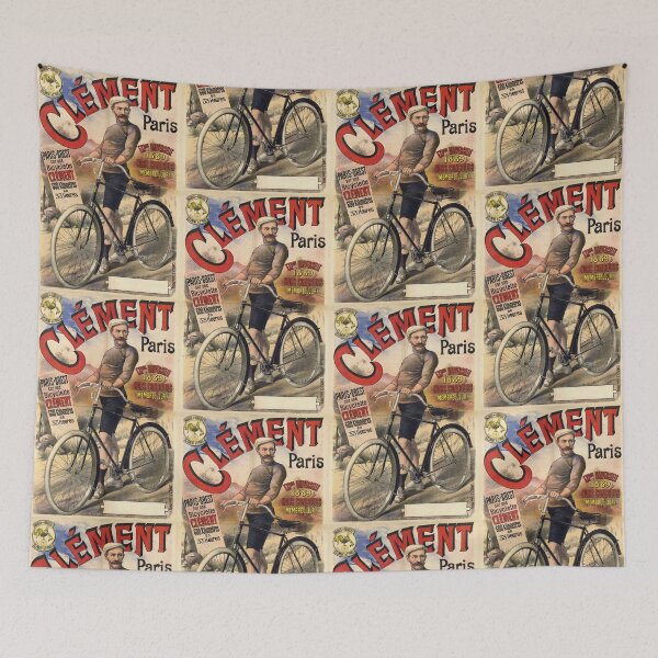 Item preview, Vintage Clément Bicycle Poster | 19th Century Cycling Art | Art Nouveau Style | Paris-Brest-Paris Race | Historical Advertisement designed and sold by artofuniverse.