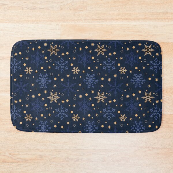 Item preview, Blue&Gold Snowflake Pattern designed and sold by Vector&Repeat.
