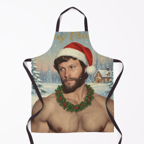 Item preview, Sexy Bearded Man in a Santa Hat designed and sold by Atlas Kai.