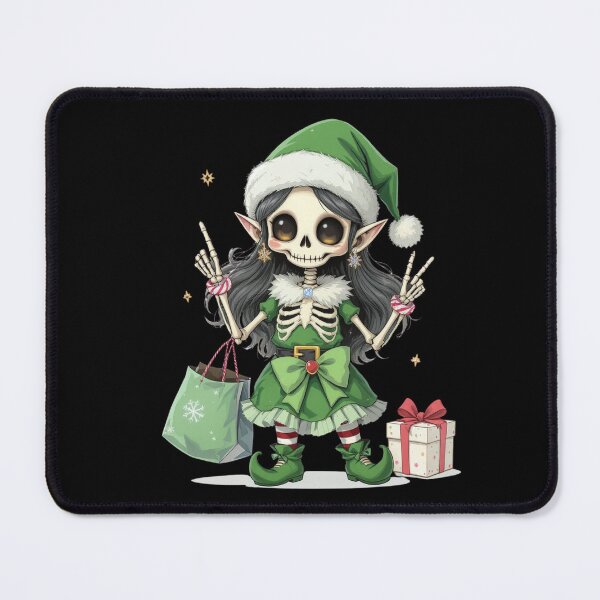 Item preview, Santa’s Helper Skeleton Girl | Cute Elf Christmas Skeleton Design designed and sold by ColorSplash123.