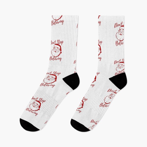 Item preview, Santa says 'Don't Stop Believing' designed and sold by CrazyLooms.