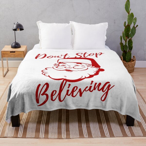 Item preview, Santa says 'Don't Stop Believing' designed and sold by CrazyLooms.