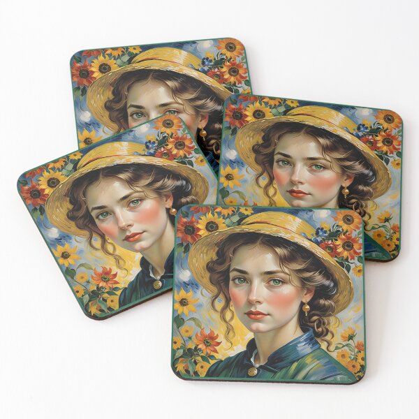 Item preview, Beautiful woman surrounded by flowers designed and sold by Henrybubbles400.