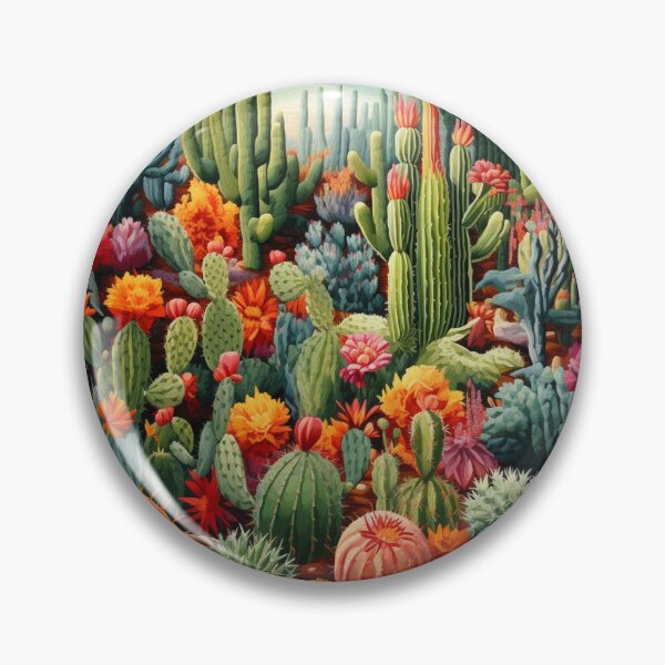 Item preview, Embroidery picture succulent cactus garden colorful needlework white framed designed and sold by G-M-Designs.