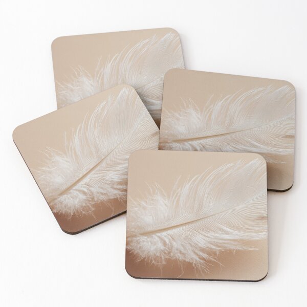 Item preview, White feather on soft bg designed and sold by anytka.