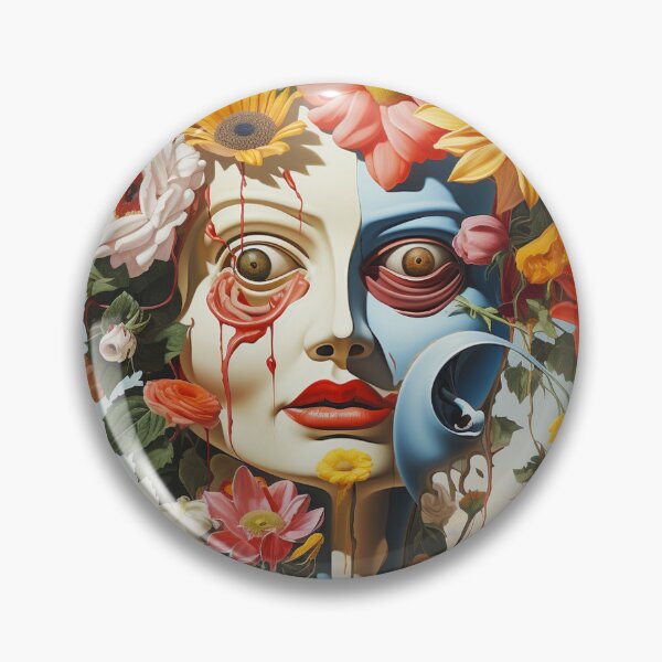 Item preview, Surreal flowers, faces, landscape, melancholy, dream world, fairy tale designed and sold by G-M-Designs.
