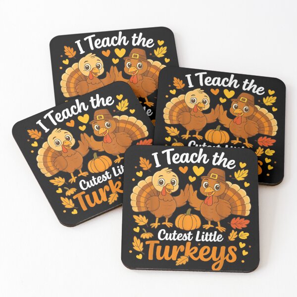 Item preview, I Teach The Cutest Little Turkeys Teacher Thanksgiving Fall Humor designed and sold by LeonellDavy.