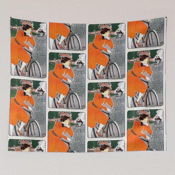 Item preview, Vintage Art Nouveau Poster | Cycles et Automobiles Legia | Géo Dorival Bicycle & Car Advertisement Print designed and sold by artofuniverse.