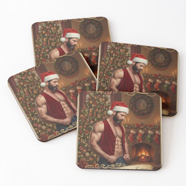 Item preview, Vintage Gay Beefcake Christmas Card designed and sold by Atlas Kai.