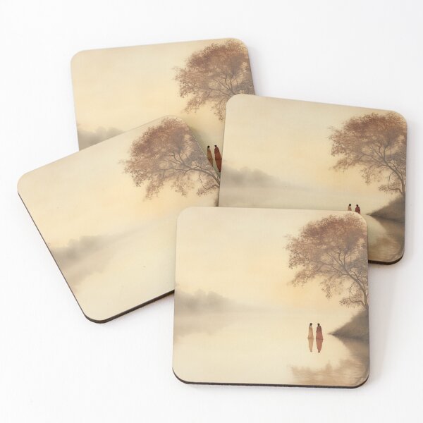 Item preview, Peaceful Morning - 2 Girls in Sari  designed and sold by Happy Mood Design.