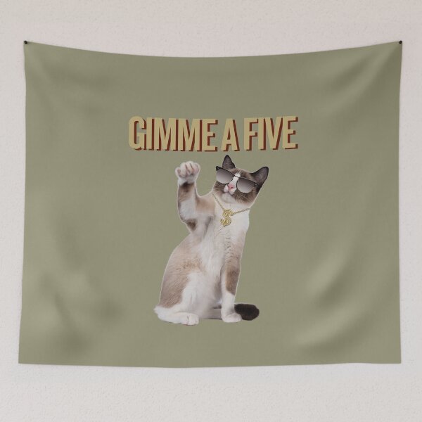 Item preview, Cool Cat High Five Meme Design designed and sold by IREMORHAN.
