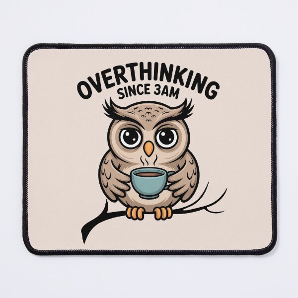 Item preview, The owl from "OVERTHINKING SINCE 3AM" designed and sold by WeranovDesign.