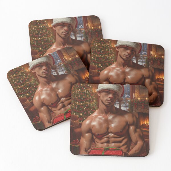 Item preview, Sweaty Man with Six Pack Holding a Gift designed and sold by Atlas Kai.