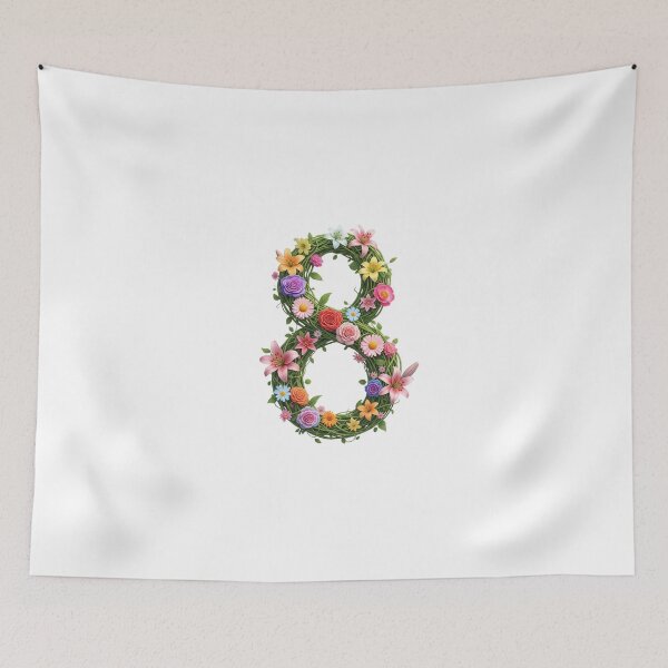 Item preview, eight, eighth, lucky number, auspicious number, sports team, Floral & Nature Love Art – Botanical Flowers, Blooming Garden, Nature Lover Gift, Peaceful Natural Design designed and sold by chipmuckdesignn.