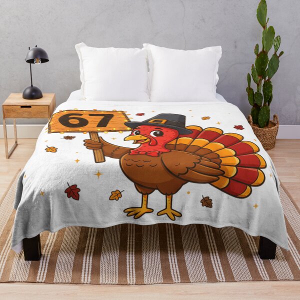 Item preview, Cute Turkey Number 67 Thanksgiving Birthday Pilgrim Hat Fall Art designed and sold by MassonCalepon.