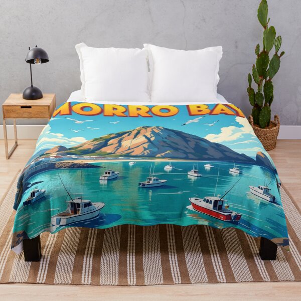 Item preview, Morro Bay, California: Vintage-Style Painterly Travel Poster designed and sold by LSVart.