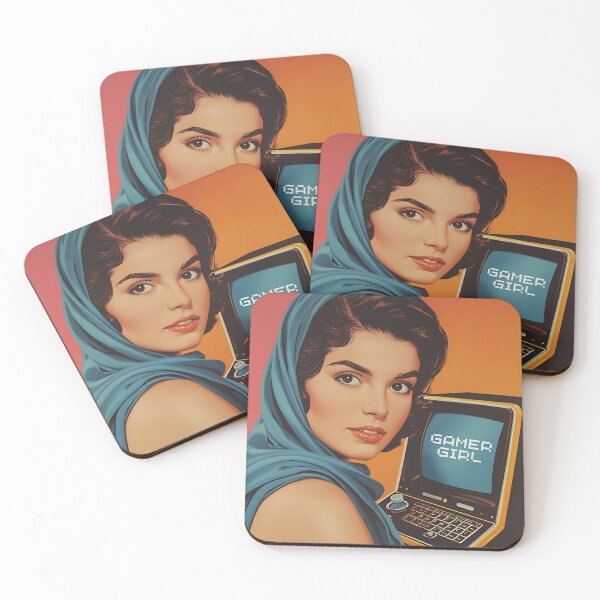Item preview, Vintage Pretty Cute Retro Gamer Girl   designed and sold by Vintage City.