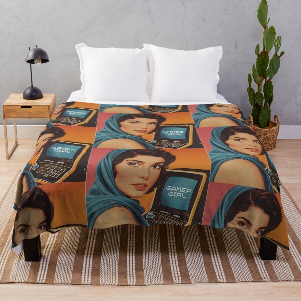 Item preview, Vintage Pretty Cute Retro Gamer Girl designed and sold by Vintage City.