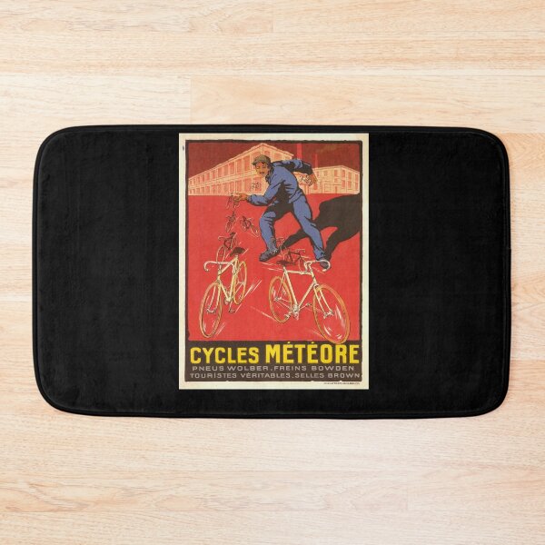 Item preview, Vintage Bicycle Poster | Cycles Meteore Art Deco Style | Bold Colors & Dynamic Design | Early 20th Century Ad designed and sold by artofuniverse.
