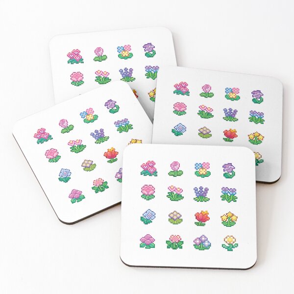 Item preview, Sugary Fantasy Pixel Art Flowers  designed and sold by bizarrebeasties.