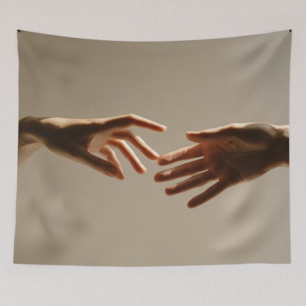 Item preview, Hands meet in soft light designed and sold by anytka.
