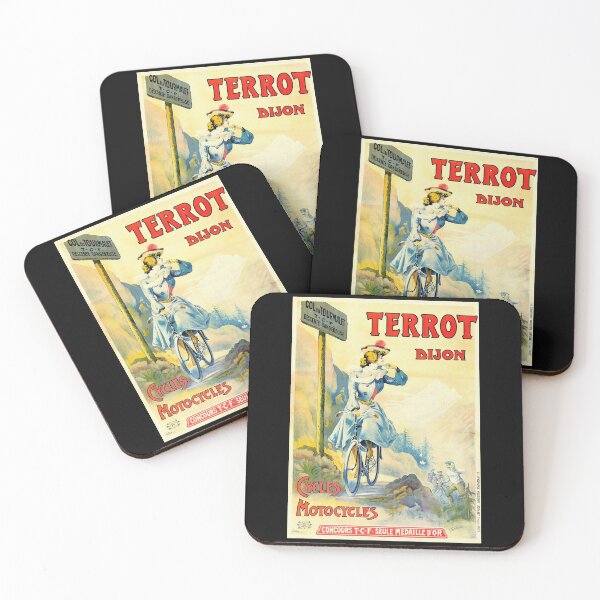 Item preview, Vintage Terrot Bicycle & Motorcycle Poster | Art Nouveau Style | Col du Tourmalet Adventure | French Cycling History designed and sold by artofuniverse.
