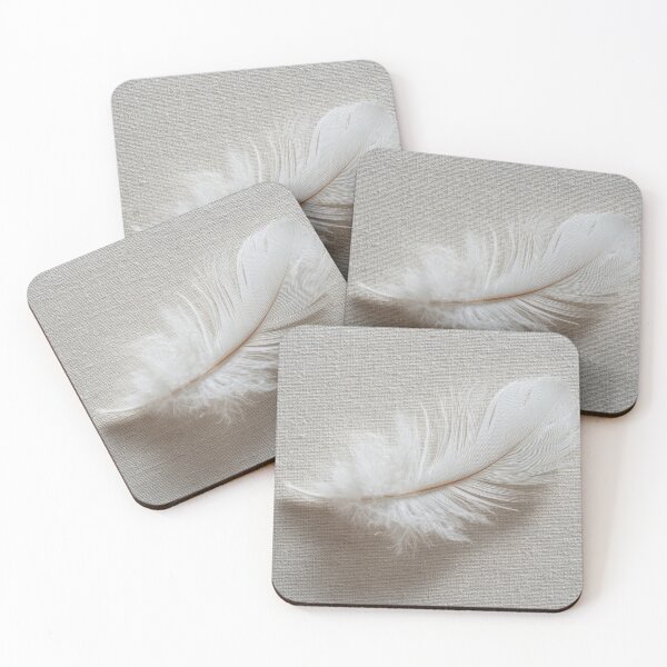 Item preview, White feather on soft cloth designed and sold by anytka.