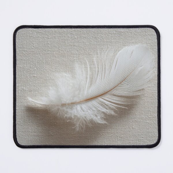Item preview, White feather on soft cloth designed and sold by anytka.