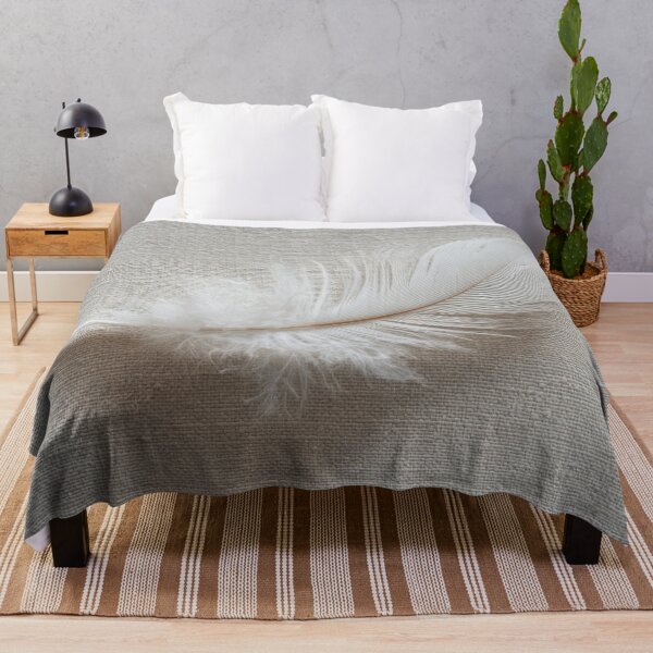 Item preview, White feather on soft cloth designed and sold by anytka.