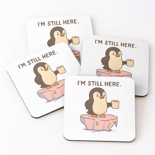 Item preview, Funny Quote Sticker | I’m Still Here | Relatable Dark Humor Aesthetic Animal Meme Design designed and sold by ZekoStick.