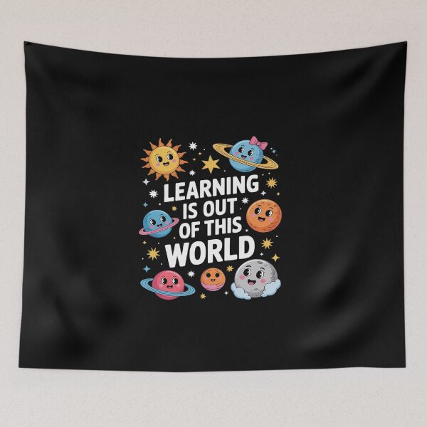 Item preview, Learning Is Out Of This World Space Planets  designed and sold by EllinoKlemo.