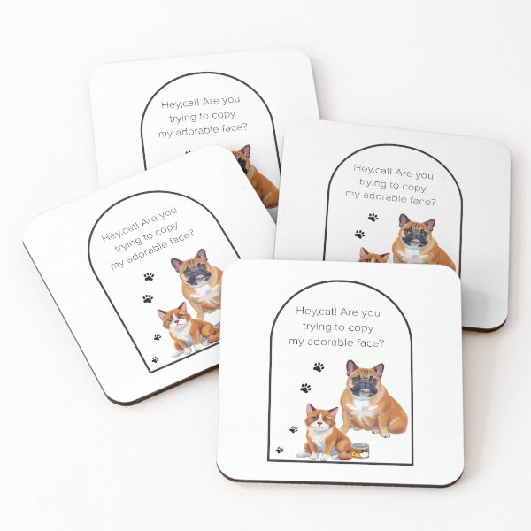 Item preview, Copycat Face – Funny Dog and Cat Illustration designed and sold by KittenAndCo.