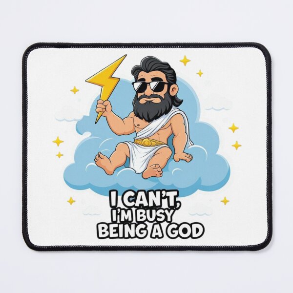 Item preview, I Can’t, I’m Busy Being a God | Greek Gods Illustration designed and sold by LOLbySA.