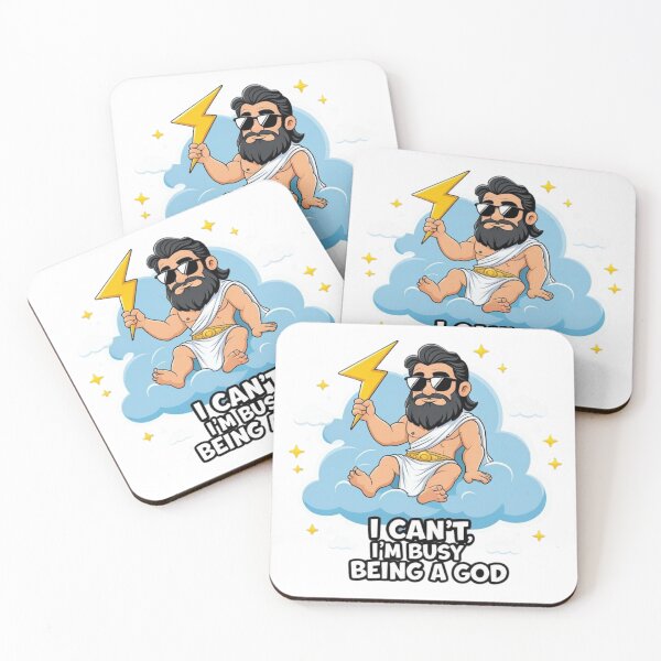 Item preview, I Can’t, I’m Busy Being a God | Greek Gods Illustration designed and sold by LOLbySA.