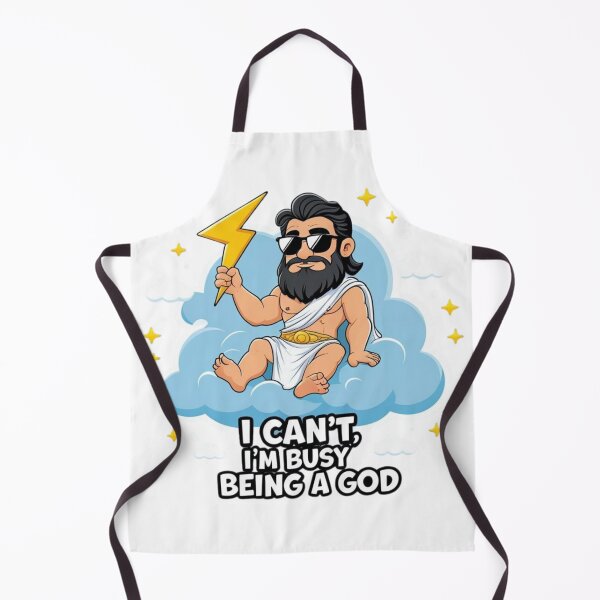Item preview, I Can’t, I’m Busy Being a God | Greek Gods Illustration designed and sold by LOLbySA.